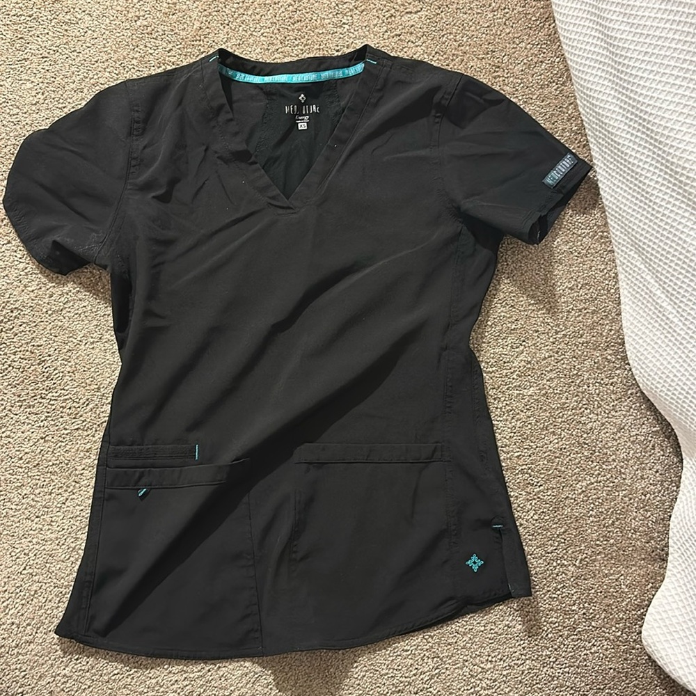 Med couture scrub top black xs